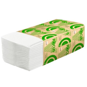 Полотенца бумажные 1-сл. V-сложение (200 л.) FOCUS ECO (115 пачек) арт. 5049975