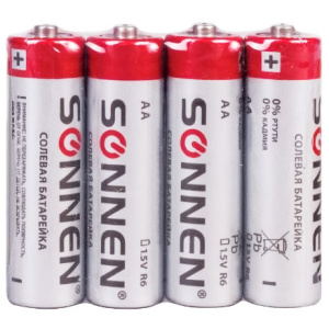 Элемент питания солевой пальч. R64S AA SONNEN (4 шт.) (16180 упак.)