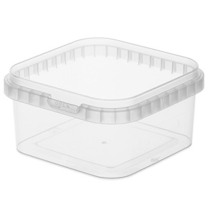 Контейнер квадратный  650 мл (126х126х64) упорное кольцо+конт.замок (160 шт.) ВЗЛП комплект 1531кп