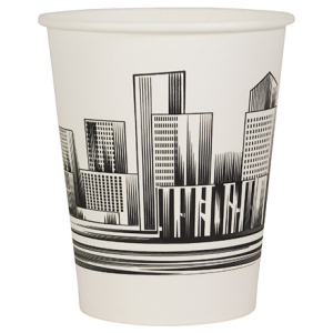 Стакан ГН 250 мл (d-80 мм) бумажный Небоскребы (501000 шт.) ЛигаПак 1