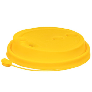 Крышка для стакана (d-90 мм) box4food со СЪЕМНЫМ питейником желтая МАТОВАЯ (501000 шт.) 3001мж