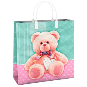 Пакет мягкий пластик 30х30 (150 мкм) "Плюша" лам. (10/40 шт.) Интерпак