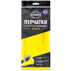 Перчатки резиновые AVIORA 5 ЗВЕЗД  XL (1 пара) (1/120 шт.) 402-704