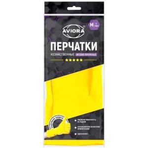 Перчатки резиновые AVIORA 5 ЗВЕЗД  M (1 пара) (1/120 шт.) 402-702