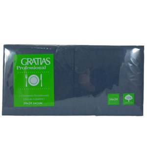 Салфетка 24х24 (2 сл.) 250 черная (115 шт.) Gratias