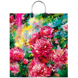 Пакет с пластиковой ручкой ПВД 40х44 (100 мкм) Живопись лам. (10100 шт.) Интерпак