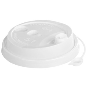 Крышка для стакана (d-80 мм) box4food со СЪЕМНЫМ питейником белая МАТОВАЯ (501000 шт.) 3002мб
