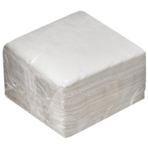 Салфетка 25х25 белая (100 л.) в п.п без штрихкода зеленый скотч (60 шт.)