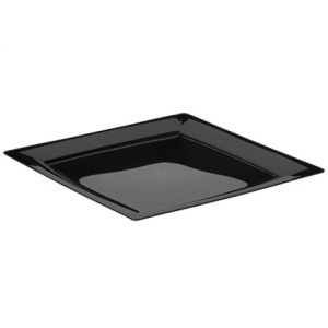Тарелка квадратная плоская 210х210 ПП черная (360 шт.) 2003ч