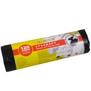 Мешок дмусора ПНД 120 л (10 шт.) рулон черный СТАНДАРТ (120 шт.) НМ.120.10.20.Ч