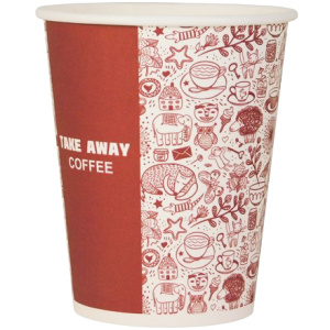 Стакан ГН 250 мл (d-80 мм) бумажный "COFFEE" (50/1000 шт.) ЛигаПак