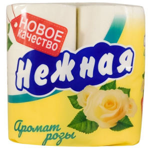 Туалетная бумага 2 сл. 4 шт. Нежная Роза  (112 шт.)