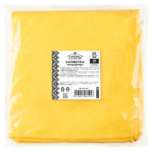 Салфетка микрофибра 30х30 Горница ЖЕЛТАЯ (10100 шт.) 406-194 1