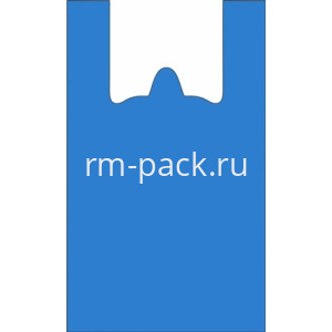 Пакет-майка ПНД 24+12х45 (10 мкм) синяя Солпласт (1003000 шт.)