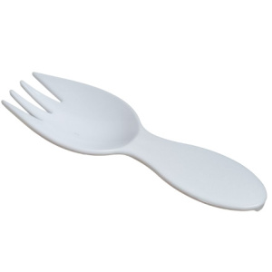 Вилка-ложка одноразовая 80 мм белая (500 шт.) Комус 1781422