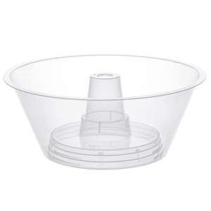 Снек-тарелка (на стаканы 8090мм+бутылкуПЭТ) прозрачная с отверст.под трубочку ВЗЛП (168 шт.) 1039п