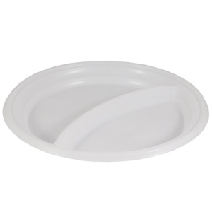 Тарелка D205 (2-секц.) ПС белая (1001800 шт.) СтиролПласт