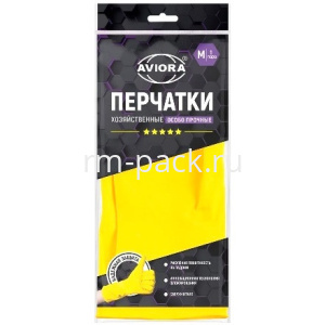 Перчатки резиновые AVIORA 5 ЗВЕЗД  M (1 пара) (1/120 шт.) 402-702