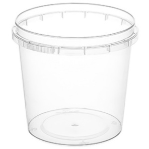 Контейнер круглый 360 мл (Н-84,7, D-93) упорное кольцо+конт.замок (120 шт.) ВЗЛП 1576п бк