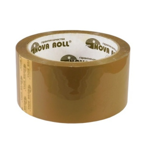 Лента клейкая (43мкм) 48мм 66м темная Нова Ролл 204 арт. 0120-435X (636 шт.)