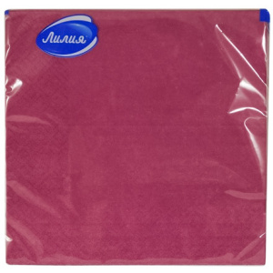 Салфетка 33х33 (2 сл.) 20 л. Лилия Бордовая (115 шт.)