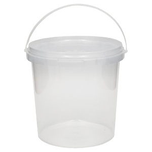 Ведро с крышкой и ручкой 1,0 л (неокр) ВЗЛП (150 шт.) 1594ВКП
