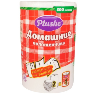 Полотенца 2 сл. Plushe Домашние полотенчики белые  (118 шт.)