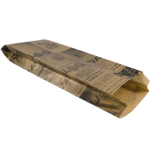 Пакет бумажный 300х90+40 КРАФТ Газета (1004000 шт.) ПБ309040 ГАЗЕТА