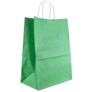 Пакет бумажный с кручеными ручками 260х150х340 Зеленый 80 г (200 шт.) 108-103