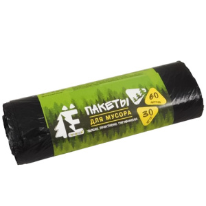 Мешок дмусора ПНД 60 л (30 шт.) рулон Ё-РОМАШКА (135 шт.) ЕЛР60-3035