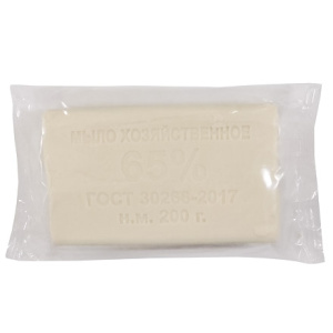 Мыло хозяйственное 200 г 65% Мылоленд прозрачная упаковка (166 шт)