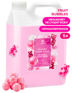Мыло жидкое 5,0 кг Milana КРЕМ FruitBubbles GRASS (14 шт.) 125318
