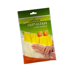 Перчатки-резиновые-L-(1-пара)-с-хлопковым-напылением--Eurohouse--(1-12-240-шт.)-ЧестныйЗнак
