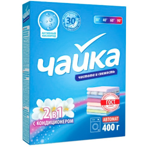 Стиральный порошок 0,4 кг Чайка-автомат 2 в 1 (118 шт.)