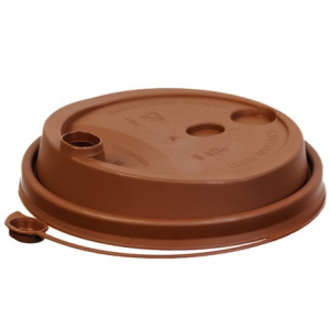 Крышка для стакана (d-90 мм) box4food со СЪЕМНЫМ питейником коричневый (501000 шт) 3001МКор
