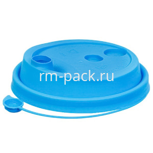 Крышка для стакана (d-80 мм) box4food со СЪЕМНЫМ питейником голубая Матовая (501000 шт.) 3002мг