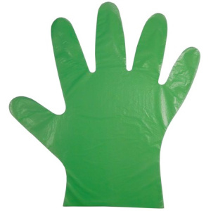 Перчатки одноразовые ПНД (100 шт.) размер L ЗЕЛЕНЫЕ (1100 шт.)