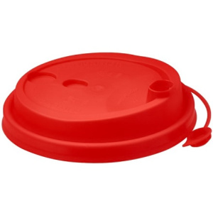 Крышка для стакана (d-90 мм) box4food со СЪЕМНЫМ питейником красная МАТОВАЯ (501000 шт.) 3001мкр