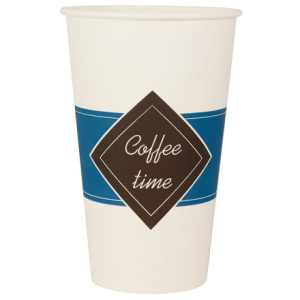 Стакан ГН 400 мл (d-90 мм) бумажный Coffee time (501000 шт.) ЛигаПак