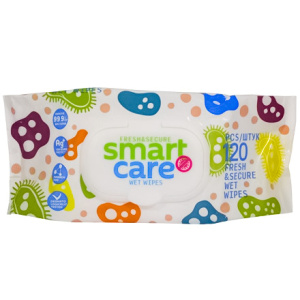 Салфетки влажные(120 шт.) Smart Care антибактериальные с крышкой (110 шт.) SC-120 Салфетки влажные(120 шт.) Smart Care антибактериальные с крышкой (110 шт.) SC-120