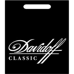 Пакет с прорубной ручкой ПВД 40х50 (45 мкм) "Daviloff" черный СоюзПолимер (50/500 шт.)