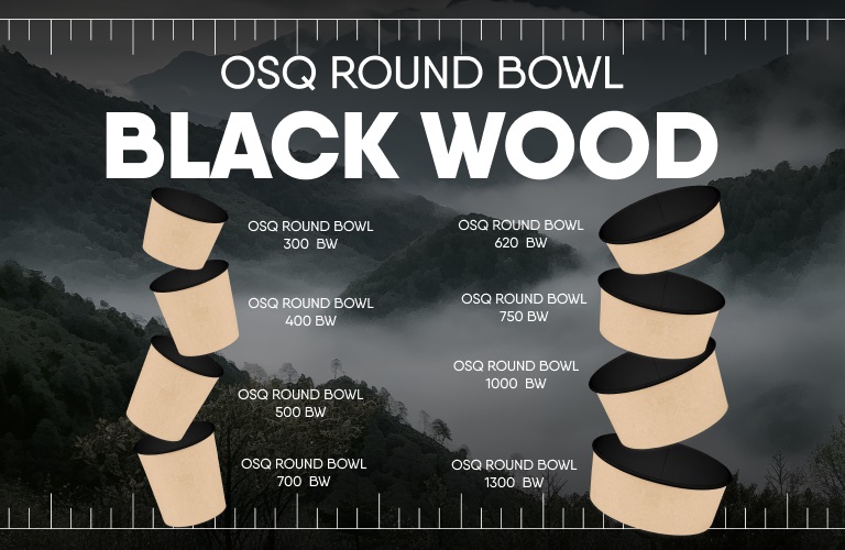 Новинка!  Round Bowl BLACK WOOD