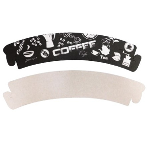 Манжета на стакан (cupholder) 1-сл. картон, печать Черный кофе (1002400 шт.)