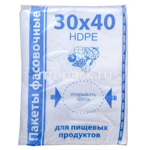 Пакет фасовочный ПНД 3040  ЛЮКС Синие РС (115 упак)