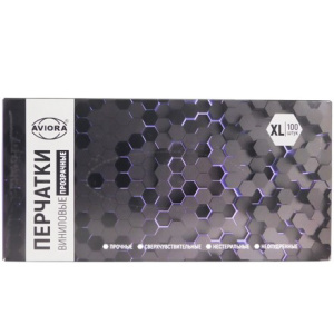 Перчатки виниловые неопудренные AVIORA XL (100 шт.) (110 шт.) 402-673