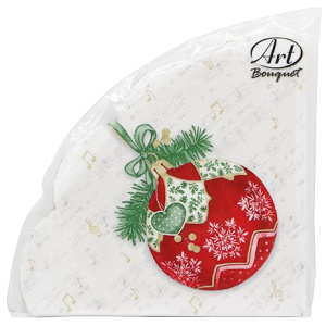 Салфетка круглая (3 сл.) 12 л. Rondo Музыкальный шар (115 шт.) 25178