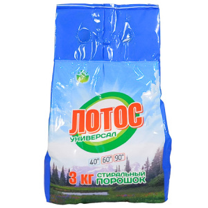 Стиральный порошок 3,0 кг Лотос универсал Флора (13 шт.)