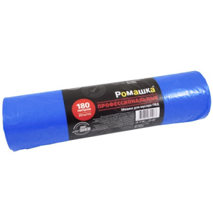 Мешок дмусора ПВД 180 л (20 шт.) рулон синий ПРОФИ (18 шт.) ВР-0083