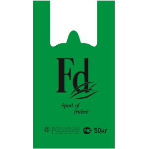 Пакет-майка ПНД 30+16х55 (30 мкм) Fd зеленый Солпласт (1001000 шт.)