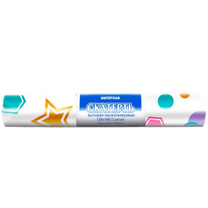 Скатерть в рулоне ПВД 120х160 (35 мкм) Бумфети (5 шт.) (125 шт.) Интерпак 1